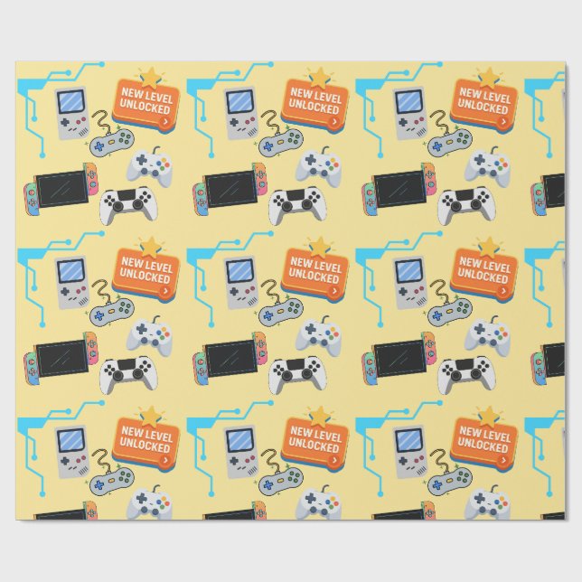 Papel De Presente Jogo de Vídeo (Aberto)