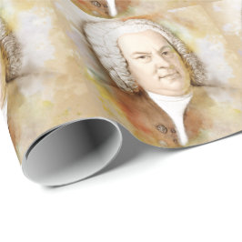 Papel De Presente Johann Sebastian Bach Portrait em bege