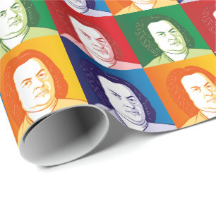 Papel De Presente Johann Sebastian Bach Portrait em vier Farben