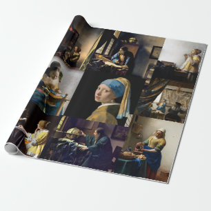 Papel De Presente Johannes Vermeer - Patchwork de obras-primas