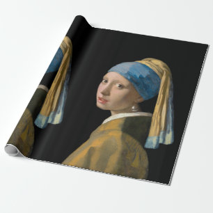 Papel De Presente Johannes Vermeer - Rapariga com um Ouriço de Pér