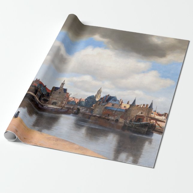 Papel De Presente Johannes Vermeer - Visão de Delft (Desenrolado)