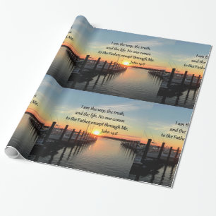 PAPEL DE PRESENTE JOHN 14:6 SUNSET PHOTO DESIGN
