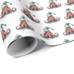 Papel De Presente Joia de Natal de Octopus<br><div class="desc">Envolva seus presentes no charme caprichoso e vibrante espírito de feriado com nosso "Octopus Christmas Joy" Allover Wrapping Paper! Este delicioso papel de embrulho apresenta nosso adorável polvo aquoso, alegremente adorado com um chapéu de Papai Noel, em um padrão festivo repetitivo que traz um toque lúdico e vibrante a cada...</div>