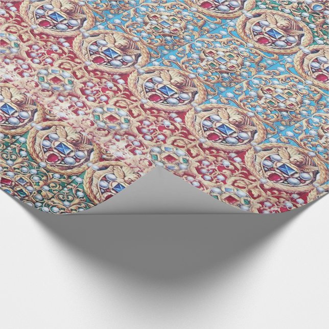 PAPEL DE PRESENTE JOIAS ANTIGAS MINIATURAS,GEMSTONES,PÉARAS, ÂNGULOS (Ponta)