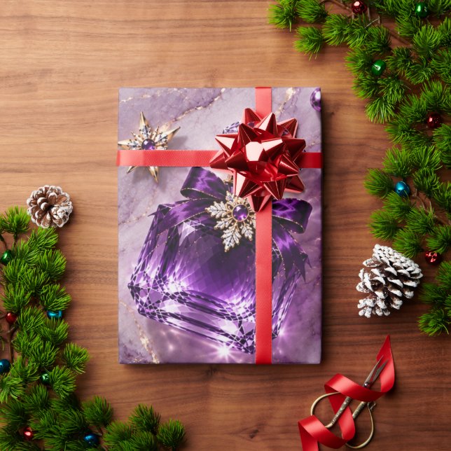 Papel De Presente Joias de Perfume Roxo Âmbar (Presente de Natal)