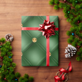 Papel De Presente Joias Verdes Elegantes Bling Sparkle Chic