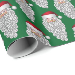 Papel De Presente Jolly Papais noeis em Verde