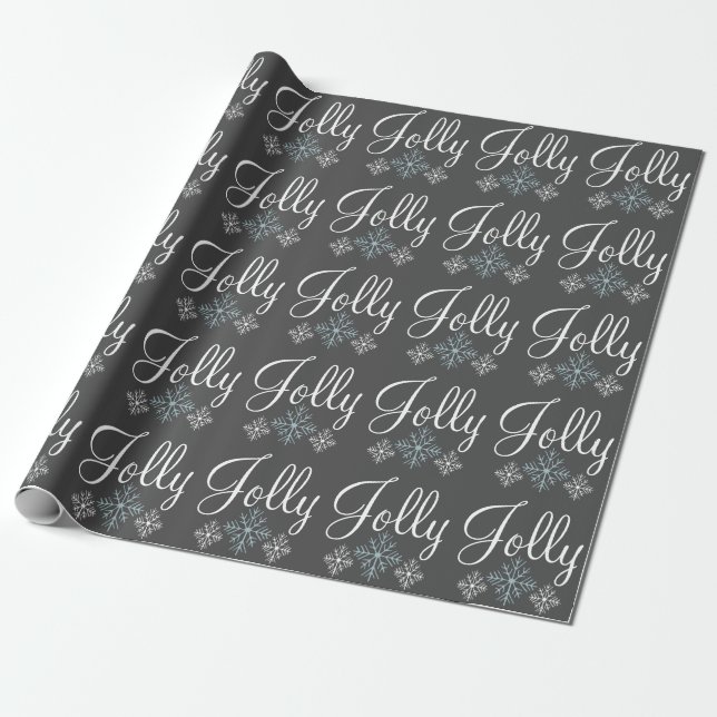 Papel De Presente Jolly Snowflake Wraping Paper (Desenrolado)