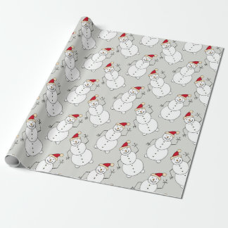 Papel De Presente Jolly Snowman Papel de Molho de Natal