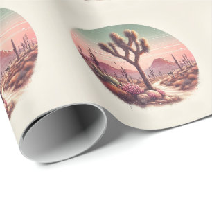 Papel De Presente Joshua Tree National Park California Watercolor