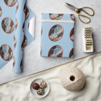 Papel De Presente Jovem Garupa - Design Fotográfico Oval de Peixe |