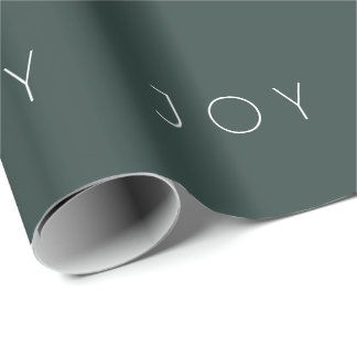 Papel De Presente Joy Green Modern Minimalista Padrão de Tipografia