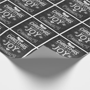 Papel De Presente Joy Natal Chalkboard