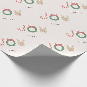 Papel De Presente Joy Reindeer com Feriado de Natal de Mask Cream