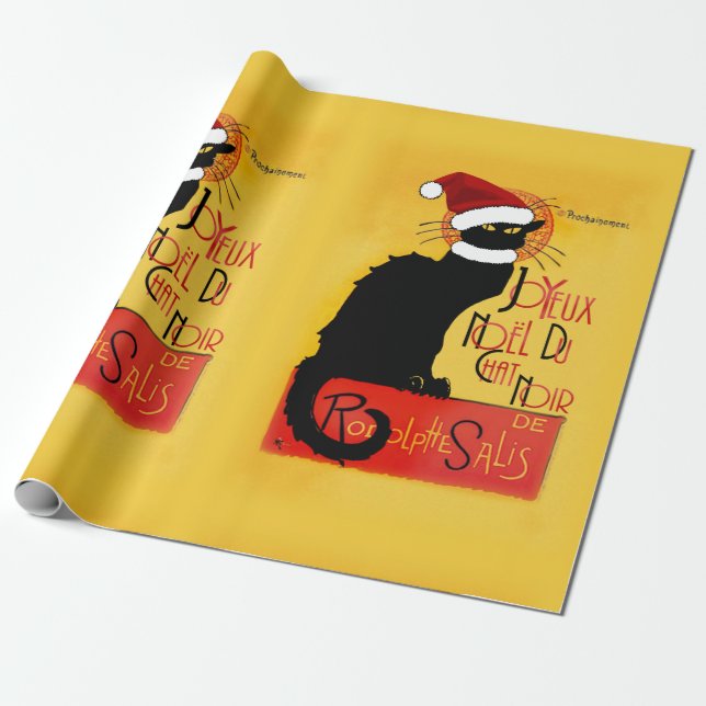 Papel De Presente Joyeux Noël Du Chat Noir (Desenrolado)