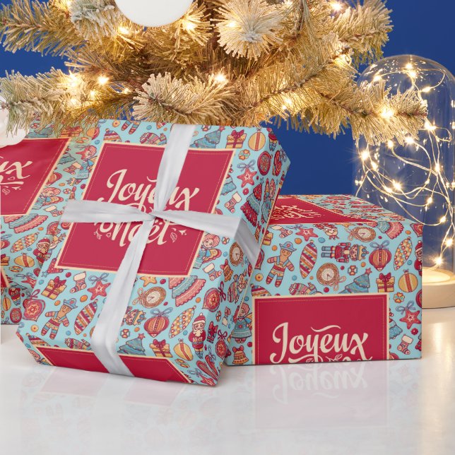Papel De Presente Joyeux Noel french Feliz Natal (Feriados)