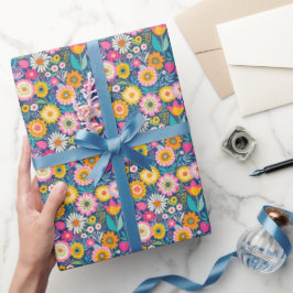 Papel De Presente Joyful Blooms