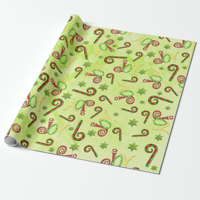Papel De Presente Joyous Occastions Whimsey GREEN TODO OBJETIVO (Desenrolado)