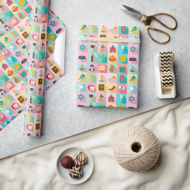 Papel De Presente Judaica Gift Wrapping Paper - Presentes de Férias  (Artesanato)