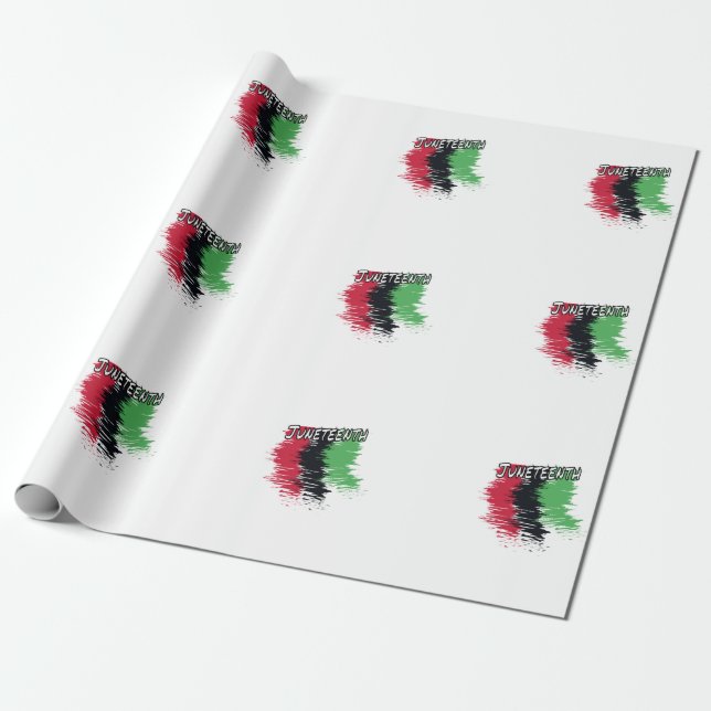 Papel De Presente Juneteenth (Desenrolado)
