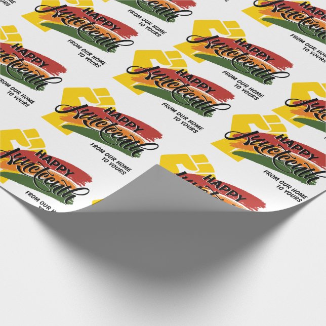 Papel De Presente JUNETEENTH personalizável (Ponta)