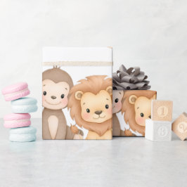 Papel De Presente Jungle Safari "It's About To Get Wild" Baby Shower