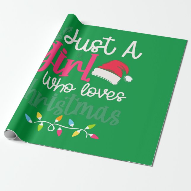 PAPEL DE PRESENTE "JUSTA GIRL QUE AMA NATAL" (Desenrolado)
