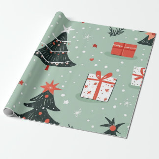Papel De Presente Kadopapier kerst blauw