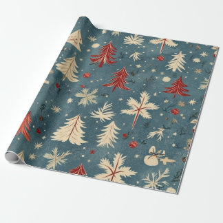 Papel De Presente Kadopapier kerst blauw