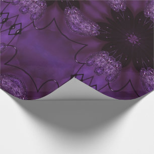 Papel De Presente Kaleidoscope Design Chic Elegante brilhante Roxo