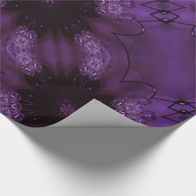Papel De Presente Kaleidoscope Design Chic Elegante brilhante Roxo (Ponta)