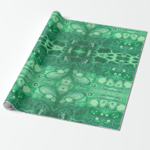 Papel De Presente Kaliedoscope verde da tartaruga do abstrato do tom