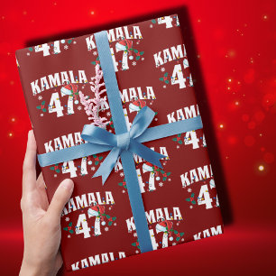 Papel De Presente Kamala Harris 47 Presidente Papais noeis de Natal 