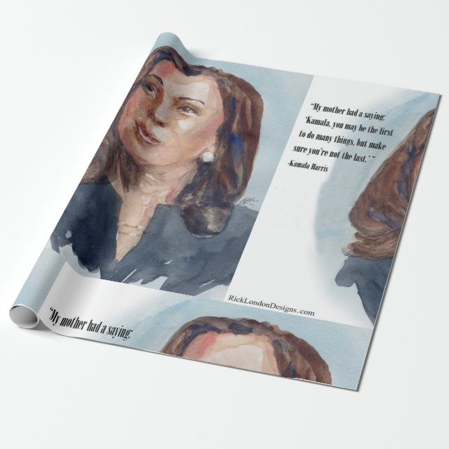 Papel De Presente Kamala Harris e Cote (Desenrolado)