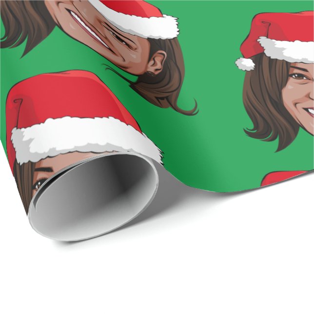 Papel De Presente Kamala Harris Natal (Ponta do rolo)