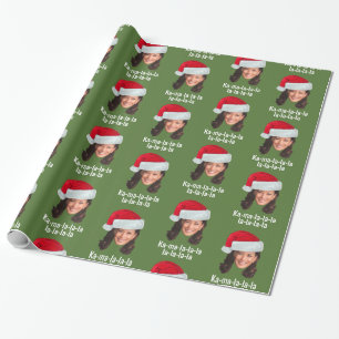 Papel De Presente Kamala Santa Hat - Biden Harris 2020 feriado engra