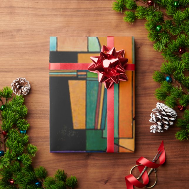 Papel De Presente Kandinsky - Abstrato Interpretação (Presente de Natal)