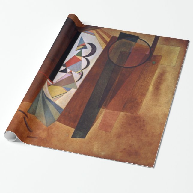 Papel De Presente Kandinsky Development in Brown Abstrato Painting (Desenrolado)