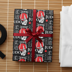 Papel De Presente Kanji de Judo, Judoka, padrão de portões Torii