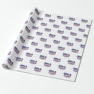 Papel De Presente Kansas Stars and Stripes State