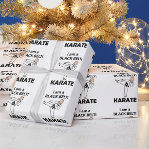 Papel De Presente Karate I am Black Belt Karate