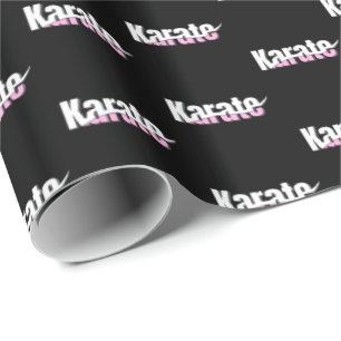 Papel De Presente Karate Martial Arts Girly Pink
