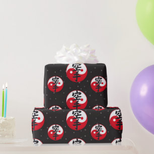 Papel De Presente Karate Pattern