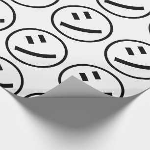 Papel De Presente Katakana Emoji de sorriso/Emoticon de Shi Kana do