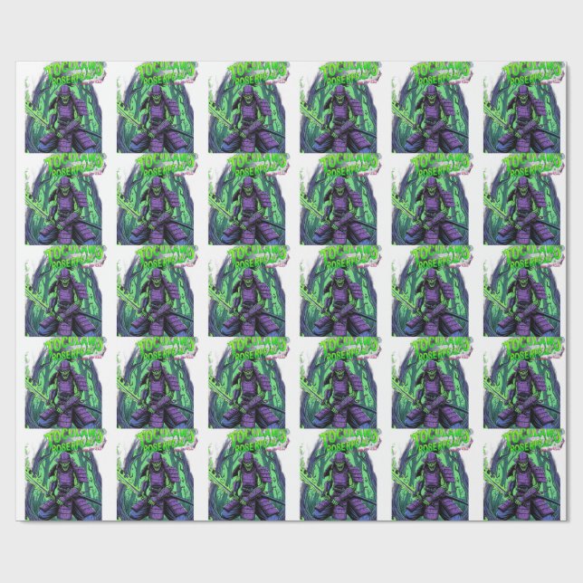 Papel De Presente Katana de Samurai Zumbi - Guerreiro Espectral Cham (Aberto)