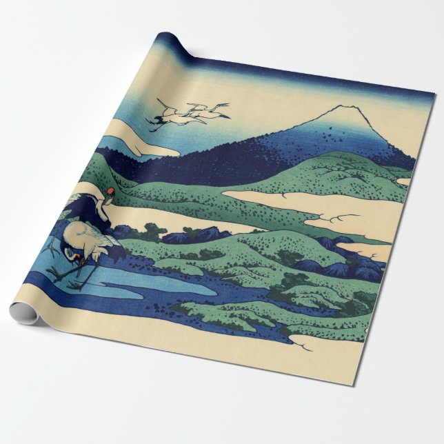 Papel De Presente Katsushika Hokusai - Umegawa na província de Sagam (Desenrolado)