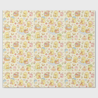 Papel De Presente Kawaii Chicken Picnic Pattern Wrapping Paper