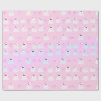Papel De Presente Kawaii Halloween | Fantasmas Passados Fofos
