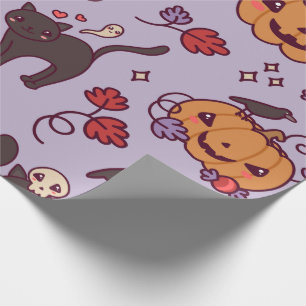 Papel De Presente Kawaii Halloween Wrappaper